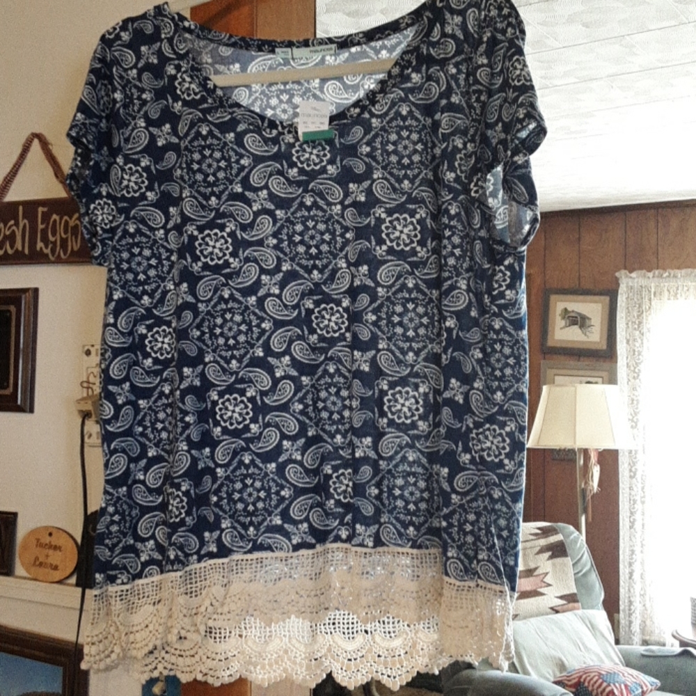 NWT Maurice's Bandana Print Top